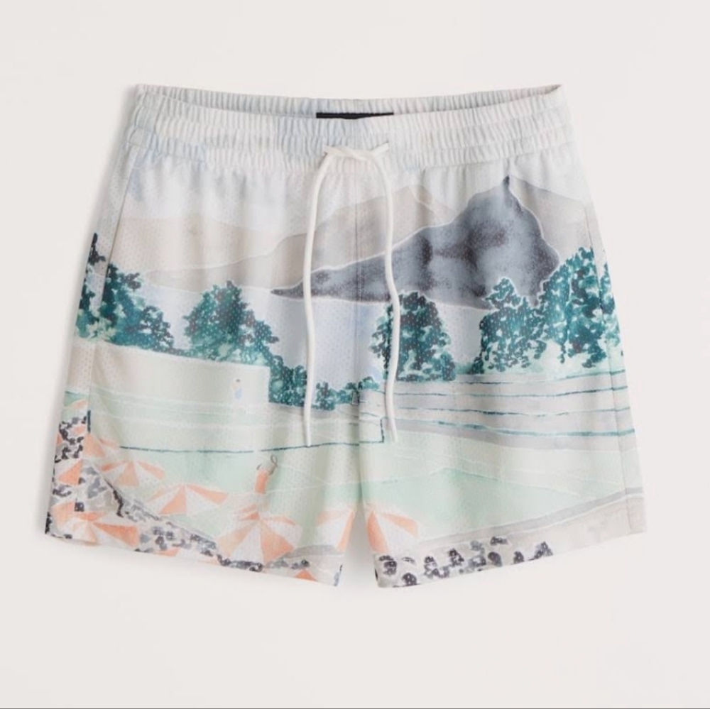 Abercombie and Fitch Inch Retro Mesh Short